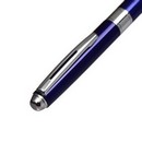 Ручка подарочная шариковая в кожзам футляре поворотная New корпус синий с серебром 7584531