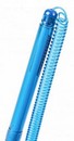 Ручка шар. авт. Deli  синяя 0.7мм корпус  прозрачный/синий, на подставке резин. манжет EQ50-BL