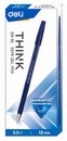 Ручка шариковая Deli Think синий d=0.5 мм синие EQ8-BL