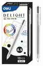Ручка гелевая Deli Delight 0.5мм, черная (12/144) EG118-BK