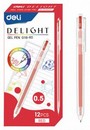 Ручка гел. Deli Delight 0.5мм, красная (12/144) EG118-RD