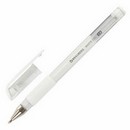 Ручка гелевая с грипом BRAUBERG White, БЕЛАЯ, пишущий узел 1 мм, линия письма 0,5 мм, 143416 143416