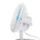 Вентилятор LuazON LOF-04, настольный, 15 Вт, 15 см, 2 режима, пластик, бело-голубой 4021009 