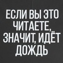 Зонть-трость "Если вы это читаете, идёт дождь", цвет черный, 8 спиц   7551493 