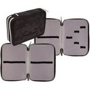 Пенал двухстворчатый прямоугольный deVENTE. Trouble Maker 20,5x14x5,2 см, светоотражающая ткань, с аппликацией из искусственной кожи, внутри обтянуто текстилем, на молнии 7012249