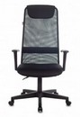 Кресло руководителя Бюрократ KB-8 черный TW-01 TW-11 сетка/ткань с подголов. крестовина пластик KB-8/BLACK