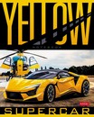 Тетрадь 48л. кл., обл. мелов, "YELLOWsupercar", Хатбер (10/100) 48Т5В1 