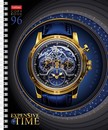Тетрадь 96л. кл., на гребне, обл. мат.ламин. 3D фольга 3D лак , "TIME", Хатбер, (4/48) 96Т5лофлВ1гр