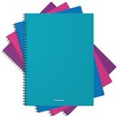 Тетрадь фА4 80л. кл., на спирали с пластиковой обложкой "Glance Vivid" ассорти, ErichKrause  53145