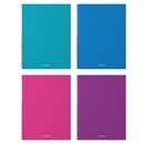 Тетрадь фА4 80л. кл., на спирали с пластиковой обложкой "Glance Vivid" ассорти, ErichKrause  53145