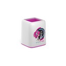 Подставка настольная пластиковая ErichKrause® Forte, Top Blogger, белая с розовой неоновой вставкой 58014