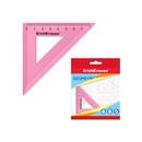 Треугольник Pastel, 45°/7см, розовый, во флоупаке, ErichKrause 57869