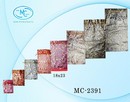Подарочный мешок из органзы, цветной с золотистым рисунком, 18*23см. МС-2391