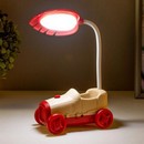 Настольная лампа "Машинка" LED 5Вт USB бежево-красный 6,5х11х17 см   7602322 7602322    