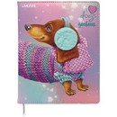 Дневник "deVENTE. Dachshund" универсальный блок, офсет 1 краска, белая бумага 80 г/м2, твердая обложка из искусственной кожи с поролоном, цветная печать, аппликация из меха, отстрочка, цветной форзац, 1 ляссе 2222317