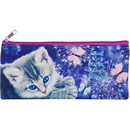 Пенал - косметичка "Attomex. Cute Kitty" 21x9x1 см, плоский, текстильный, на молнии 7024322