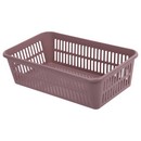 Корзинка 2 литра универсальная, 7,2х25х15 см, для хранения, пластик, ассорти, капучино 530757