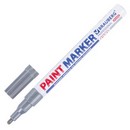 Маркер-краска лаковый (paint marker) 2 мм, СЕРЕБРЯНЫЙ, НИТРО-ОСНОВА, алюминиевый корпус, BRAUBERG PROFESSIONAL PLUS, 151442 151442