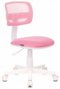 Кресло детское Бюрократ CH-W299 розовый TW-06A TW-13A сетка/ткань крестов. пластик пластик белый CH-W299/PK/TW-13A 1121964