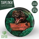 Тарелка бумажная Dangerous party, 18 см 6853458 6853458    