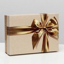 Коробка подарочная «Бант», золотая, 21 х 15 х 5 см 6895514 6895514    