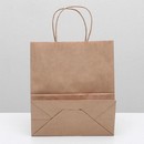 Пакет крафт без печати, круглая ручка 22 х 12 х 28 см 1263050 1263050    