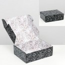 Подарочная коробка, двусторонняя, "Цветы", 27 х 21 х 9 см 7384580 7384580    