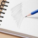 Альбом для графики на гребне, А4, 160г/м2, 60л., спираль по короткой стороне, твердая обложка, Finenolo C276