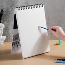 Альбом для графики на гребне, А4, 160г/м2, 60л., спираль по короткой стороне, твердая обложка, Finenolo C276