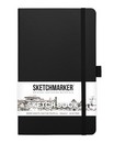 Блокнот для зарисовок "Sketchbook" 130*210 мм, 140 г/м2, 80л., твердая обложка, черный, Sketchmarker 2314003SM