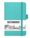 Блокнот для зарисовок "Sketchbook" 90*140 мм, 140 г/м2, 80л., твердая обложка, аквамарин, Sketchmarker 2314501SM