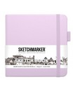 Блокнот для зарисовок "Sketchbook" 120*120 мм, 140 г/м2, 80л., твердая обложка, фиолетовый пастельный, Sketchmarker 2314702SM