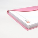 Папка-конверт пластиковая на кнопке фА4, с расширением, светло-розовая, ДПС 2980-121