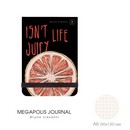 Записная книжка фА6 100л., кл. на резинке "MEGAPOLIS JOURNAL. JUICY LIFE. ГРЕЙПФРУТ"  3-476/09