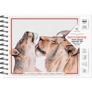 Блокнот для зарисовок "Sketchbook" на гребне, А5, 300 г/м2, акварельная 100% хлопок, 12л., "Classic Format" , Полином 3223