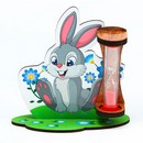 Песочные часы для чистки зубов Зайка, таймер 3 минуты 7805597 7805597    