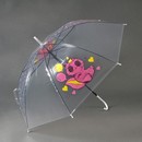 Зонт детский Котик-единорожка полуавтомат прозрачный d=90см   7530453 7530453    