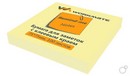 Бумага д/заметок с кл. слоем ф76х76мм 100л. пастельно-желтый, плотность бумаги 70 г/кв.м., Workmate 14-1461