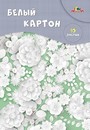 Набор белого картона, фА4, 10л., "Цветы", Апплика С7582-02