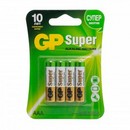 Батарейка GP Super (алкалиновые,мизинчиковые) 24A LR03/286 BL4 (4/40/160) LR03/286 BL4