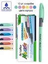 Ручка шариковая  Flexoffice Maxxie, 0.5 мм, с масляными чернилами, синяя, корпус ассорти (25/1200) FO-GELB035 MIX BLUE