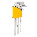 Набор шестигранных ключей удлиненных Deli  9шт  размер 1,5-10 мм, пластиковый держатель DL3590