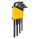 Набор шестигранных ключей TORX удлиненных Deli  9 шт  размеры T10,T15,T20,T25,T27,T30,T40,T45,T50, пластиковый держатель DL234209H