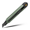 Технический нож "Home Series Green" Deli   ширина лезвия 18мм, эксклюзивный дизайн, корпус из высококачественного софттач пластика HT4018L