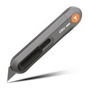 Технический нож Home Series Gray Deli   Т-образное лезвие с механизмом автоматического возврата, эксклюзивный дизайн, корпус из высококачественного софттач пластика HT4008C