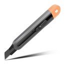 Технический нож "Home Series Gray" Deli   ширина лезвия 18мм, эксклюзивный дизайн, корпус из высококачественного софттач пластика HT4018C