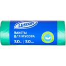 Пакеты для мусора ПНД 30л 10мкм 30 шт/рул зеленые 50x60см Luscan 1557731