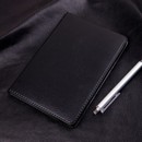 Блокнот Deli 190х130мм искусст. кожа 80л черный 7902