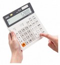 Калькулятор бухгалтерский Deli EM01010 белый 12-разр. EM01010