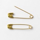 Булавка английская металл №0 2,8*0,5*0,1см (наб 10шт цена за наб) золотой АУ   5208928 5208928    